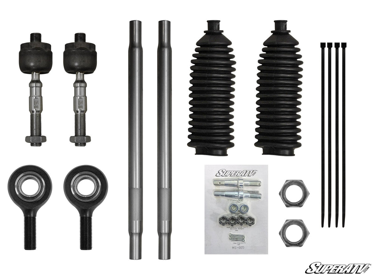 Complete SuperATV Honda Pioneer 1000 heavy-duty tie rod kit components