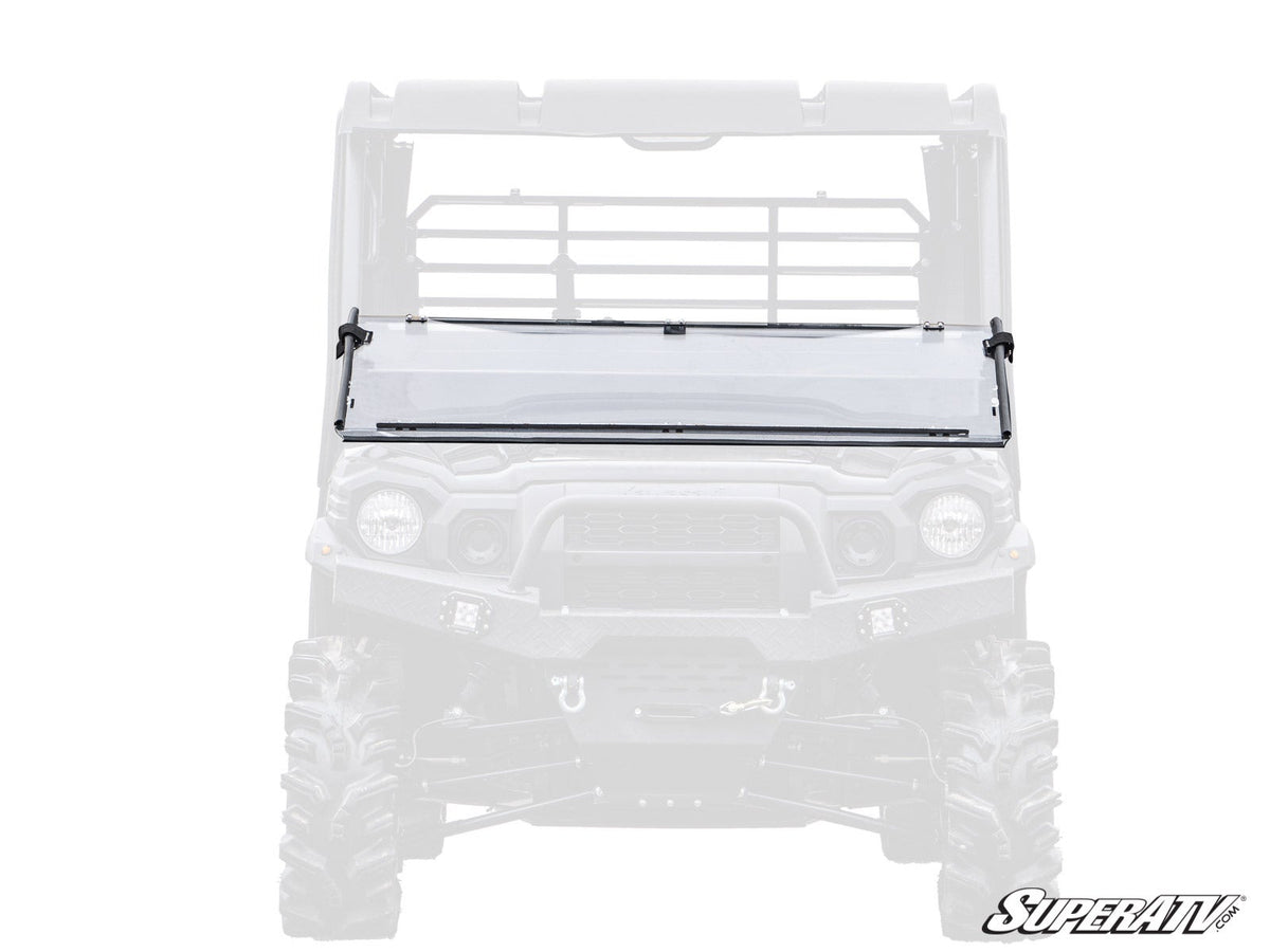SuperATV Kawasaki Mule Pro flip-down windshield