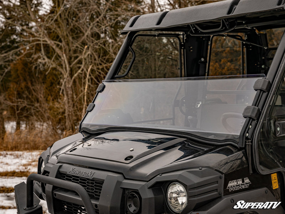 SuperATV Kawasaki Mule Pro clear half windshield