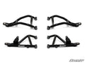 SuperATV Can-Am Maverick Sport High-Clearance 1.5-Inch Forward-Offset A-Arms — Super Duty 300M Ball Joints, Black