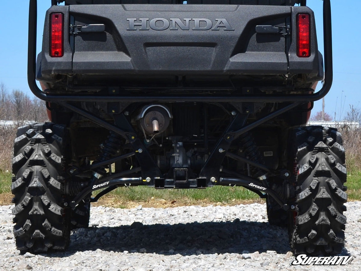 SuperATV Honda Pioneer 700 High-Clearance Rear A-Arms — Rear Lower, Reuses Existing Ball Joints, Black