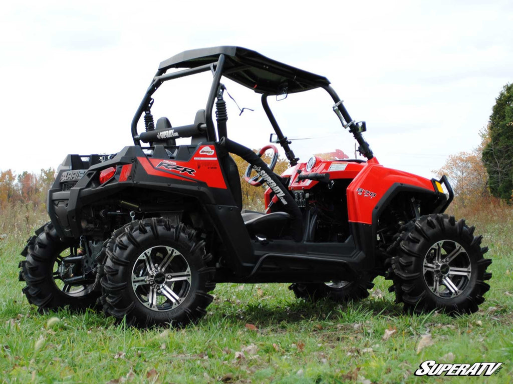 SuperATV Polaris RZR rock sliding nerf bars – detail view