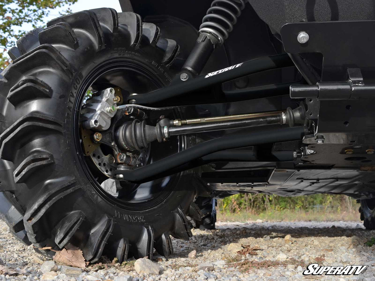 SuperATV Polaris Ranger 1000 Diesel High-Clearance 1.5-Inch Forward-Offset A-Arms — Super Duty 300M Ball Joints, Black