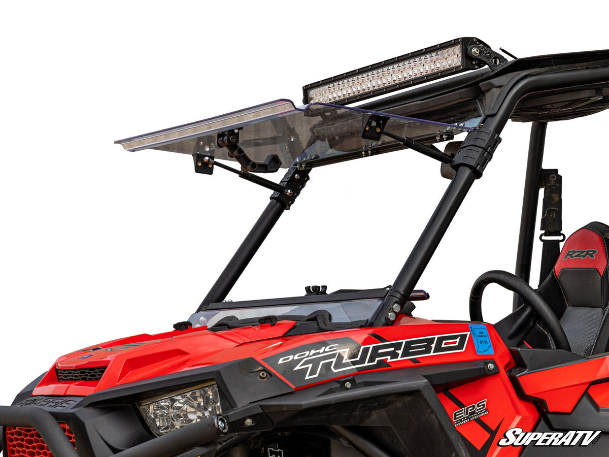 SuperATV Polaris RZR 900 flip-down windshield