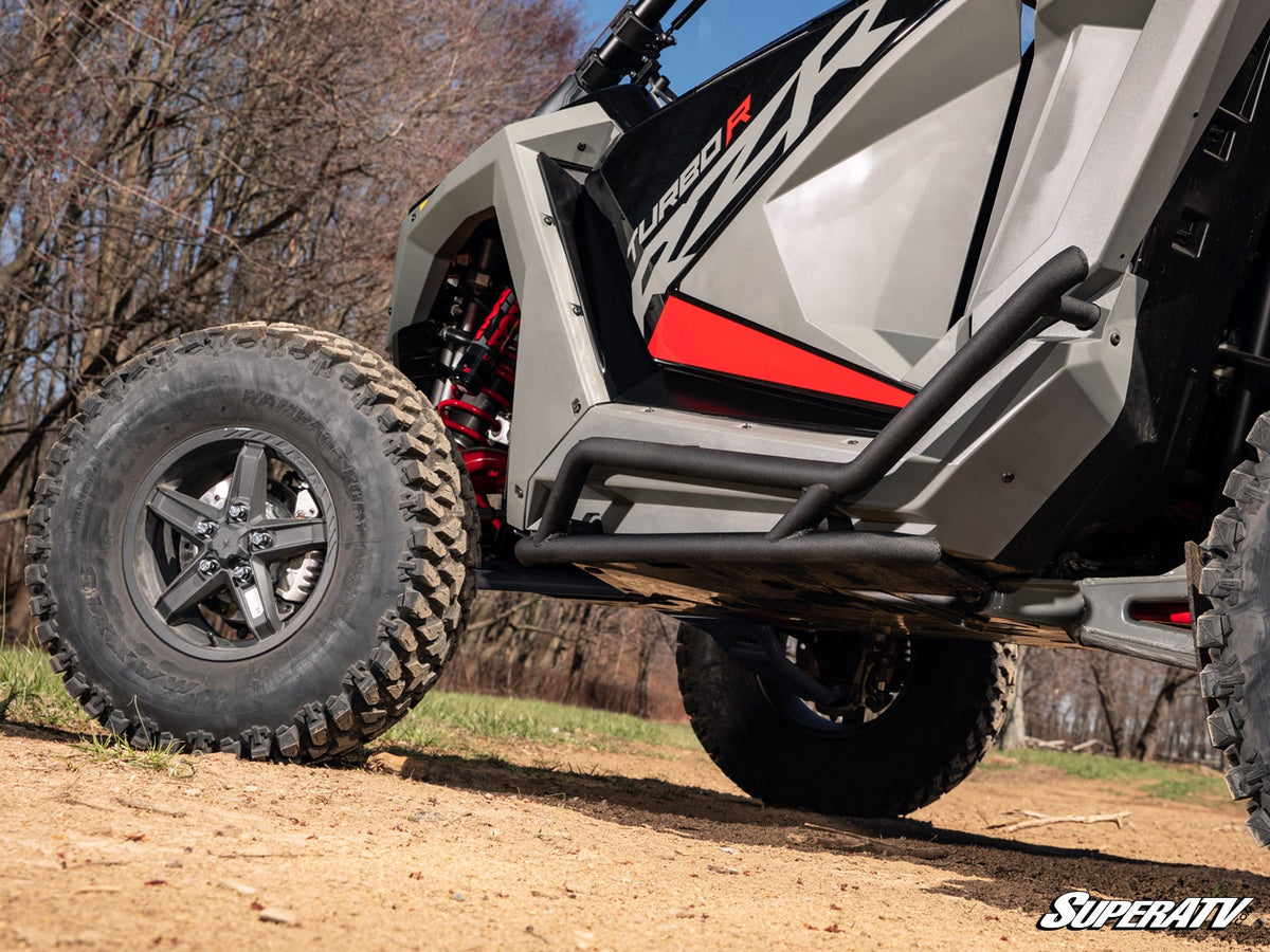 SuperATV Polaris RZR Pro S nerf bars installed