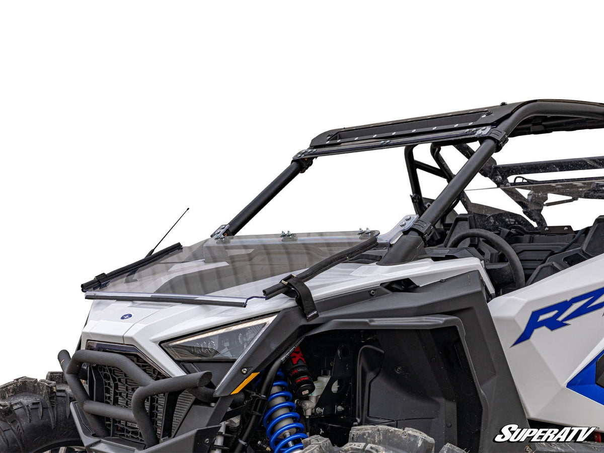 SuperATV Polaris RZR Pro XP flip-down windshield