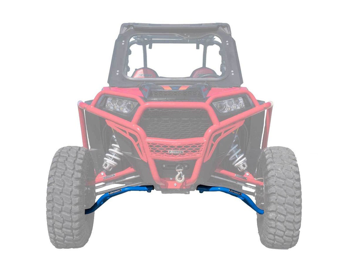 SuperATV Polaris RZR XP Turbo Non-Adjustable Lower High-Clearance A-Arms — Reuses Existing Ball Joints, Voodoo Blue