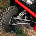 SuperATV Polaris RZR Trail S 900 1.5-Inch Forward-Offset A-Arms — Super Duty 300M Ball Joints, Light Silver