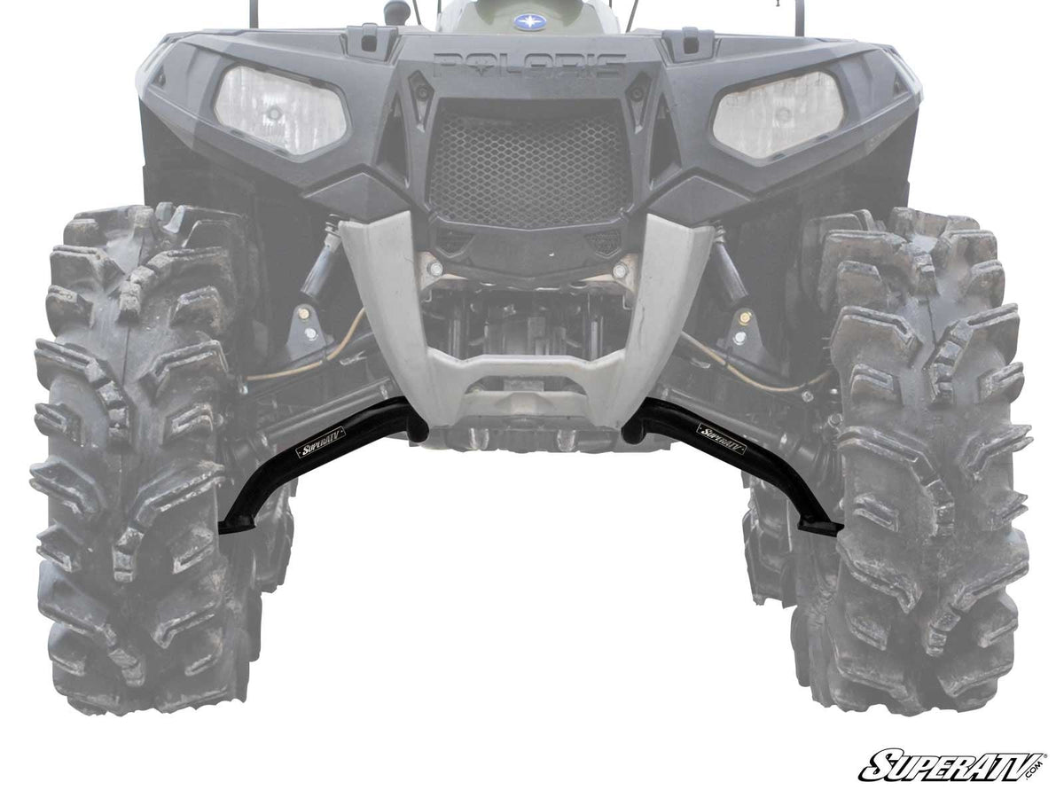 SuperATV Polaris Scrambler High-Clearance A-Arms — Lower, Reuses Existing Ball Joints, Black