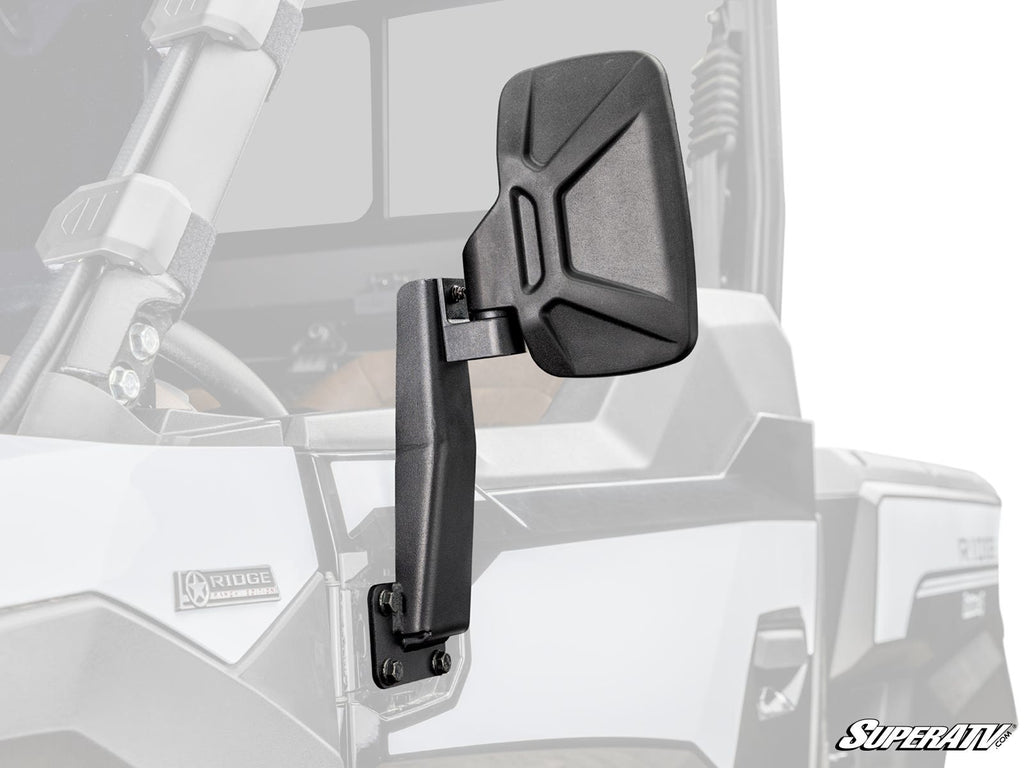SuperATV Kawasaki Ridge door-mounted side-view mirror pair, SKU SVM-K-RID-00#AA