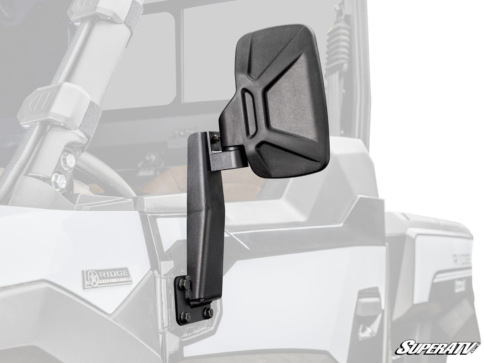 SuperATV Kawasaki Ridge door-mounted side-view mirror pair, SKU SVM-K-RID-00#AA