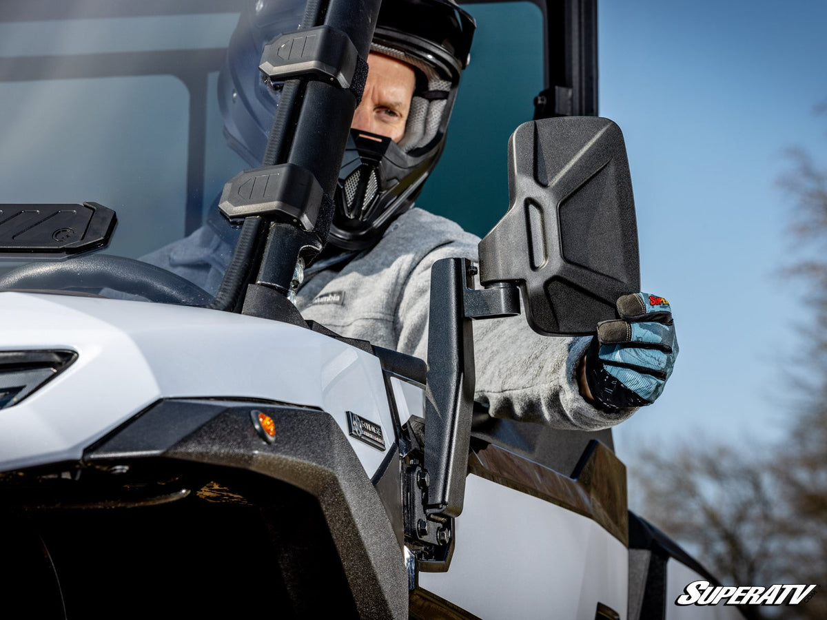SuperATV SVM-K-RID-00 Kawasaki Ridge side-view mirror breakaway adjustment view