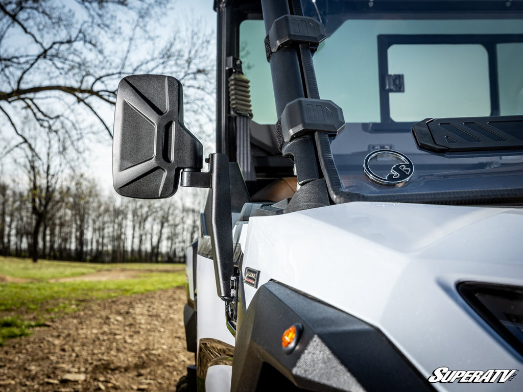 SuperATV SVM-K-RID-00 Kawasaki Ridge side-view mirror installed close view