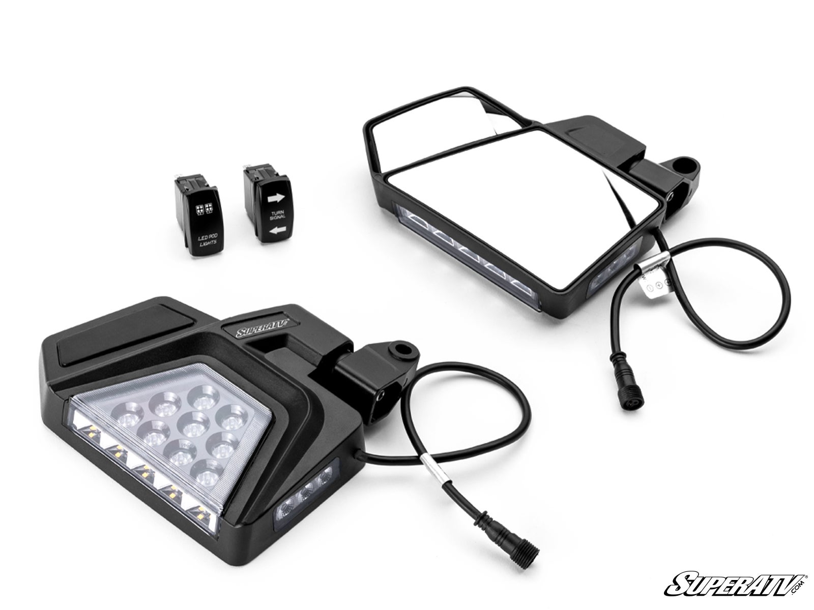 Textron Dual-Section LED Side-View Mirrors