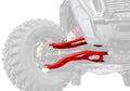 SuperATV Polaris RZR XP Turbo 2-Inch Forward-Offset A-Arms — Standard Ball Joints, Red