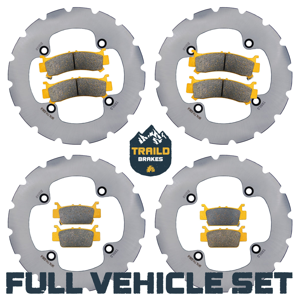 Honda Talon 1000R/1000X/1000X-4 2019-2026 Ridge Rider Rotor and Pad Kit