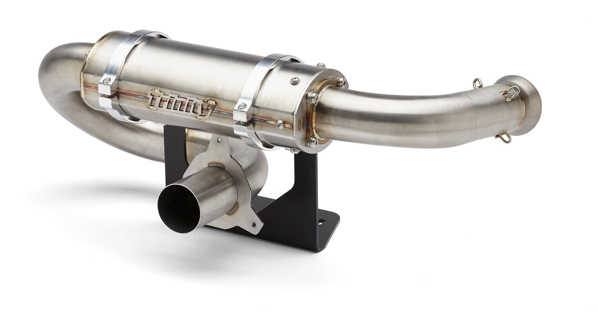 Trinity Racing Maverick X3 center-exit slip-on with billet tip