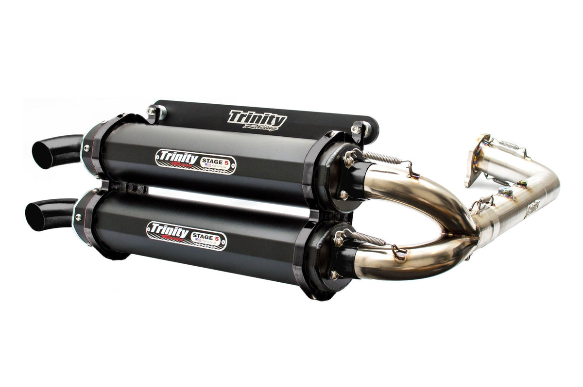 Trinity Racing Cerakote full exhaust for 2016-2021 Polaris RZR XP Turbo and Turbo S TR-4153D-C2