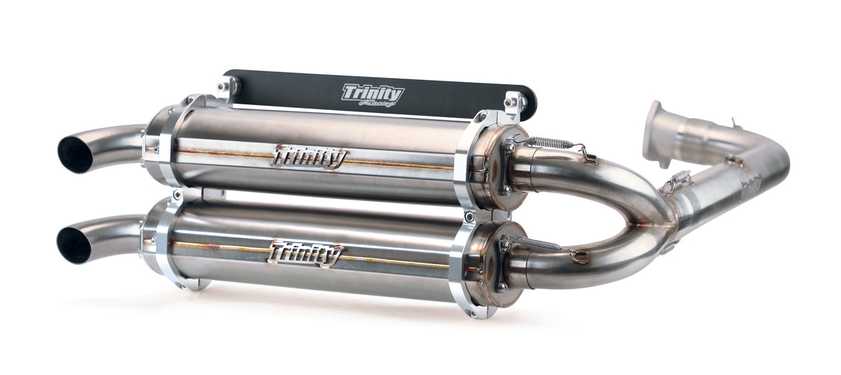 Trinity Racing stainless full exhaust for Polaris RZR Pro XP and Turbo R TR-4174D-SS