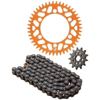 Tusk Chain and Sprocket Kit - Black rear sprocket