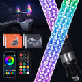 Universal 2PCS 3FT Fat Whip Lights with Turn Signal