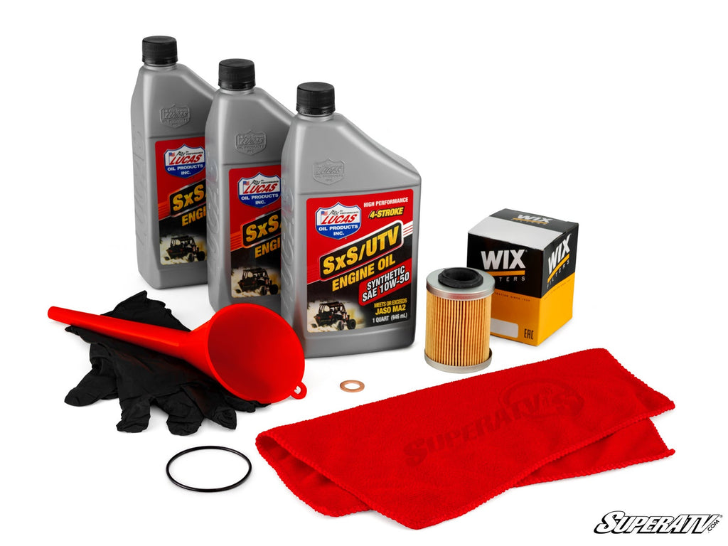 Up & Running Can-Am oil change kit contents