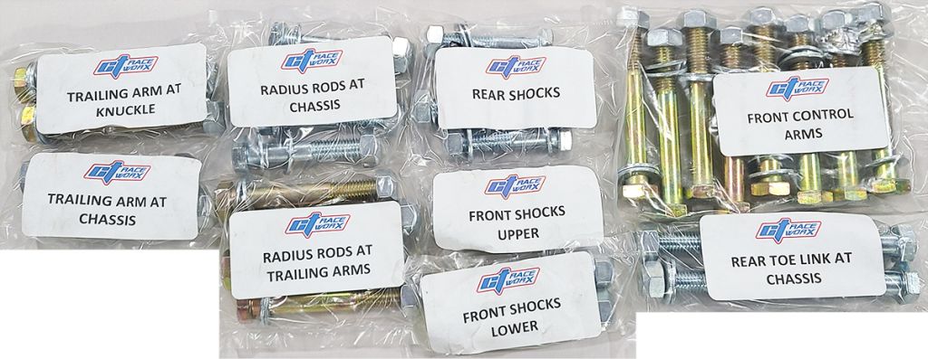 CT Race Worx suspension hardware kit for Polaris RZR Pro R and Turbo R