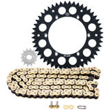 Primary Drive Chain and Sprocket Kit - Aluminum Rear/420 Gold MX Chain Black Rear Sprocket 2181450009