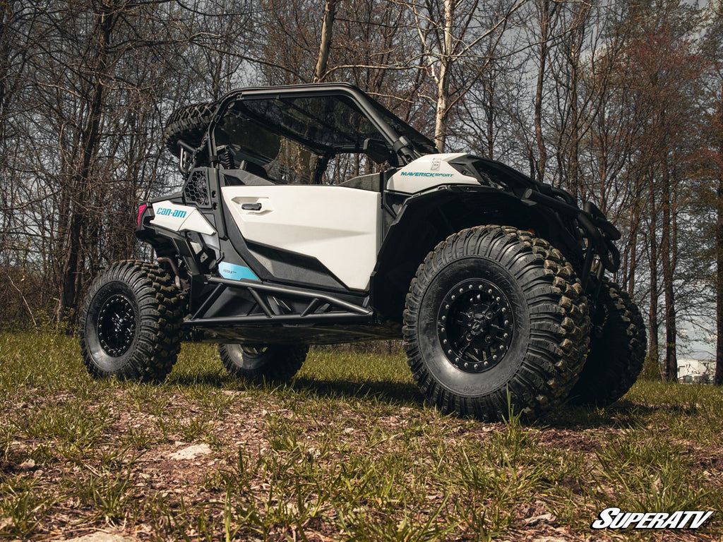 SuperATV Can-Am Maverick Trail Nerf Bars - side view