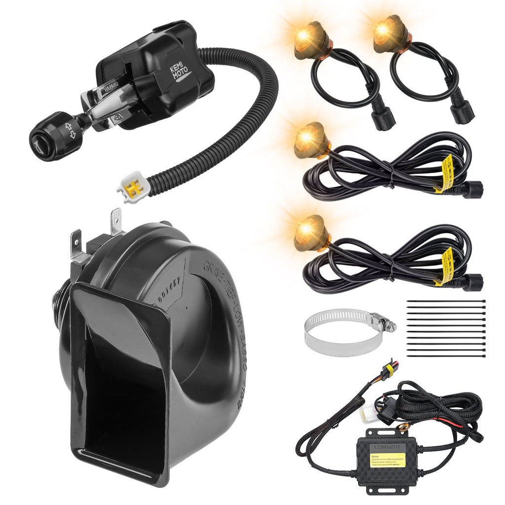 UTV/ATV Universal Turn Signal Kit with Column Switch & Horn