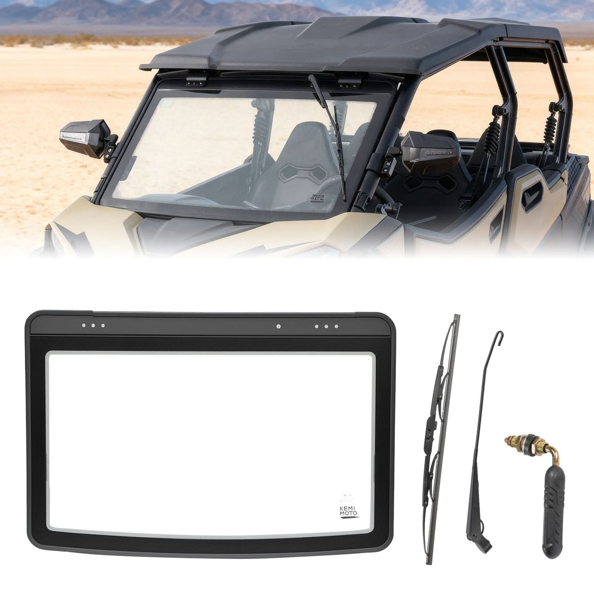UTV Glass Windshield with Wiper For CFMOTO ZForce 950| ZForce 800（2023+）