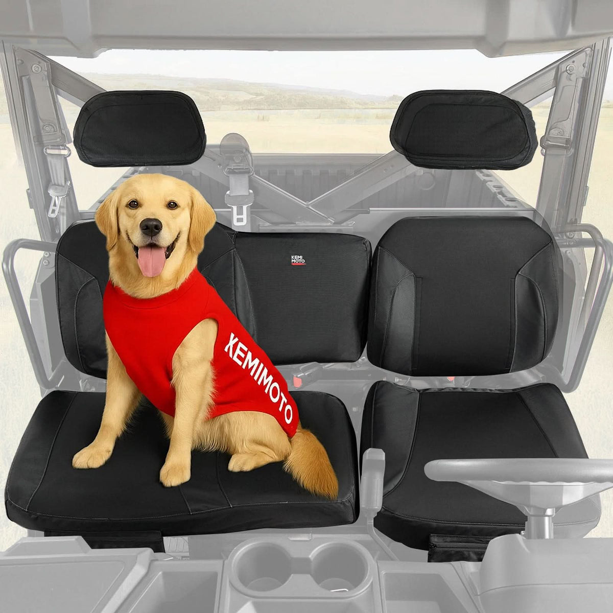 UTV Seat Cover Set with Wingback for Polaris Ranger XP 1000 2022-2025