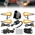 UTV Universal 3-in-1 Triangle Turn Signal Kit with Column Switch & 110dB Horn