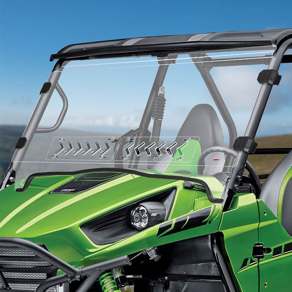 UTV Vented Front Windshield For Kawasaki Teryx 2012-2015