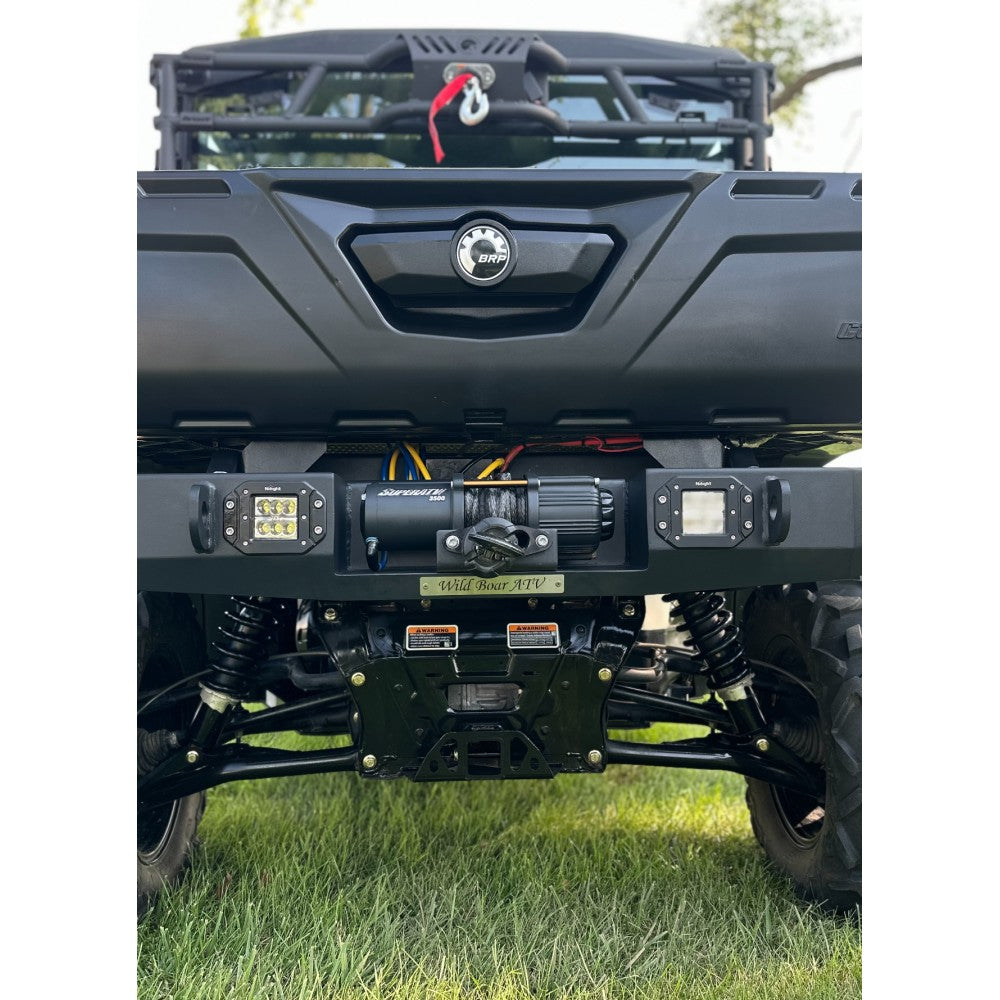 Wild Boar Can-Am Defender Rear Bumper w/ Lights and Winch Mount