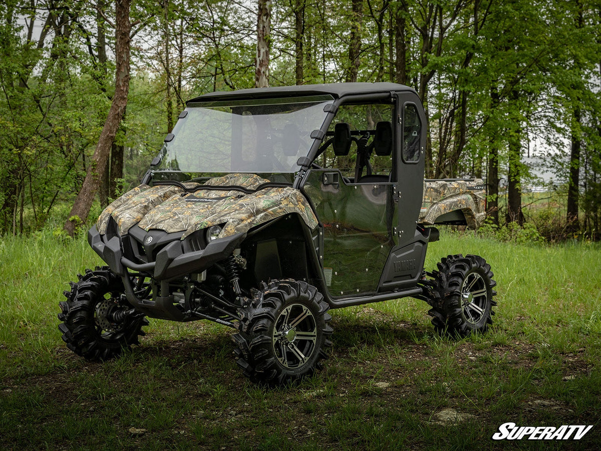 Yamaha Viking full cab enclosure doors outdoor installed view